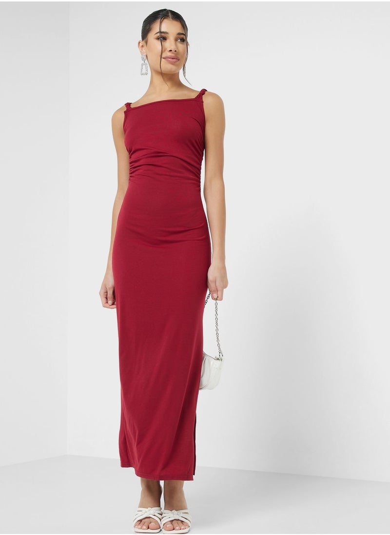 Ginger - Bodycon Maxi Dress with Side Slit - Image 1