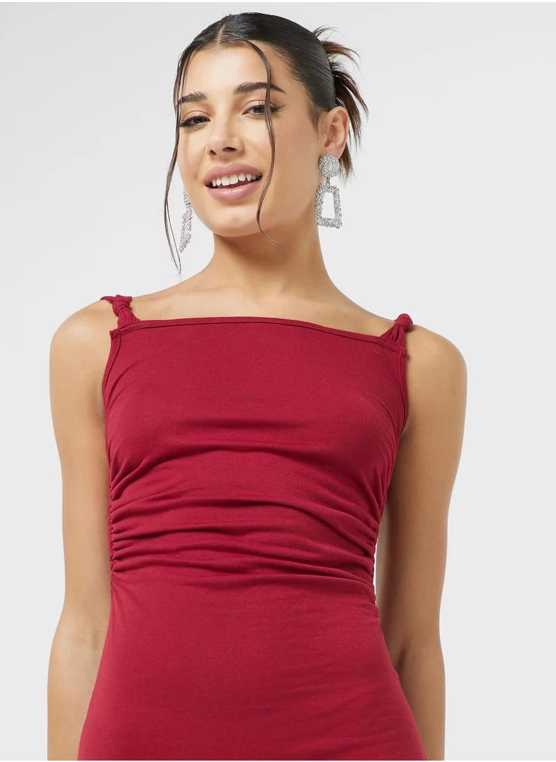 Ginger Bodycon Maxi Dress with Side Slit