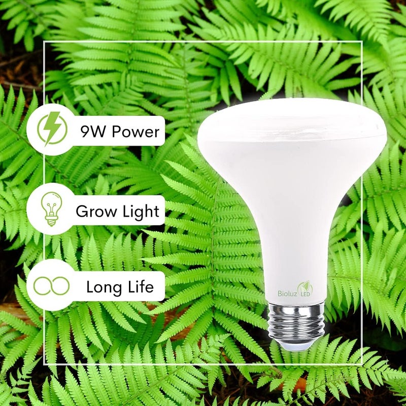 Bioluz LED 2 Pack Full Spectrum Grow Light Bulbs, BR30 LED Bulbs for Indoor Plants, LED Light Bulbs, Indoor Light, Full Spectrum Bulb, Energy-Efficient LED Light, LED Light for Growing Plants - Image 2