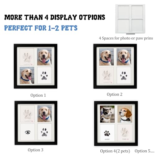 MYPAWLETS Ink & Clay Paw Print Kit for Dog Cat,Clean-Touch Ink Pad & Soft Clay,Pet Paw Print Impression Kit Large Area,Keepsake Frame for 1-2 Pets,Cat/Dog Gifts - Image 5