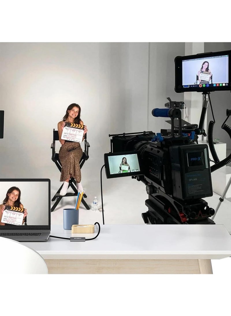 إكس ليفيل بطاقات التقاط الفيديو ، 4K HDMI إلى جهاز التقاط الفيديو USB 3.0 ، 1080P HD 60fps بث مباشر وتسجيل فيديو صوتي للالعاب والبث والتدريس ومؤتمرات الفيديو (الفضة) - Image 4