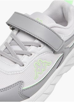 Kappa Boys' Logo Detail Sports Shoes with Hook and Loop Closure  - Image 4