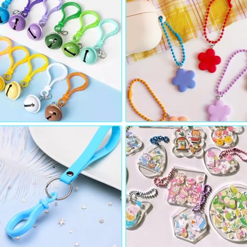 lyfLux 100Pcs Plastic Snap Clasps with 50Pcs Adjustable Metal Ball Chains, DIY Jewelry Connectors, Keychain Hooks, Backpack Clips, Durables Craft Supplies for Tags, Ornaments (Assorted Colors) - Image 3