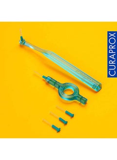 CURAPROX Curaprox CPS 06 Prime Start Interdental Brush Kit، فيروزي - 5 × 0.6 مم - 2.2 مم فرش بين الأسنان + 2 حامل فرشاة أسنان بين الأسنان  - Image 3