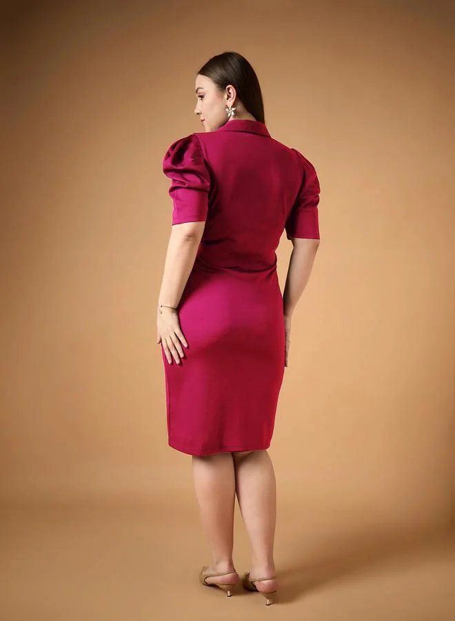 SASSAFRAS Puff Sleeve Dress