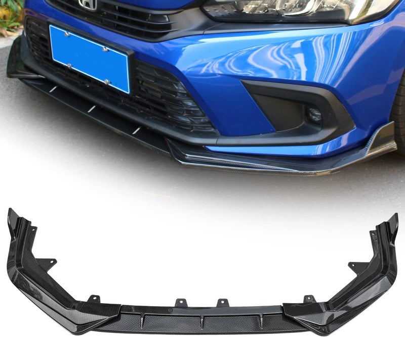 ARCHAIC Front Spoiler for 11th Gen Civic Sedan 2021-up - ABS Bumper Lip Chin Spoiler (Carbon Fiber Print) - Image 1