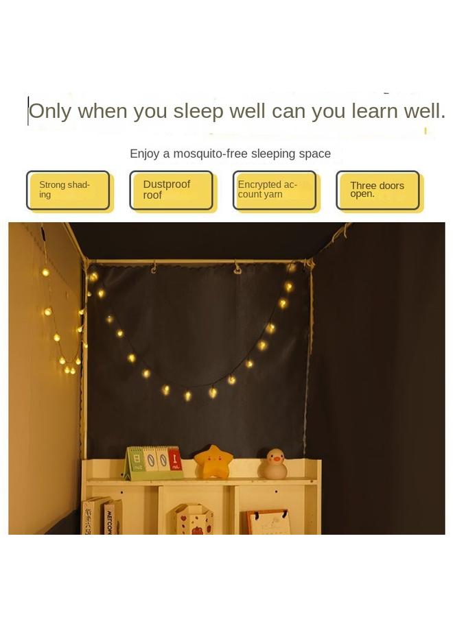 Bluejw Fully Enclosed Strong Shading Bed Curtain Mosquito Net Integrated Upper Bunk And Lower Bunk For College Students Dormitory Universal All-inclusive Curtain Fabric - Image 3