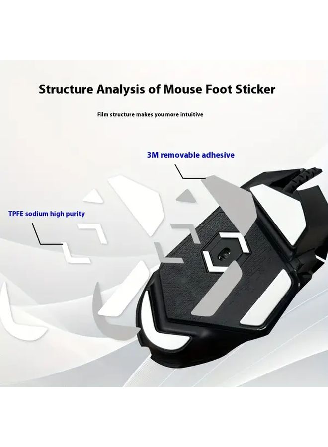Ice Version 2Pcs Teflon Mouse Feet Pads Durable Precision Tracking Gaming Accessories - Image 3