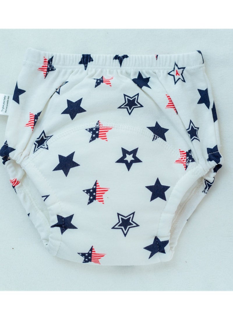 Loquat Baby Training Pants Can Wash 6 Layers Of Cotton Diaper Pants White 