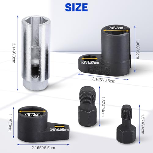 DASBET 5pcs O2 Oxygen Sensor & Oil Pressure Sending Unit Master Sensor Socket Set - Image 5