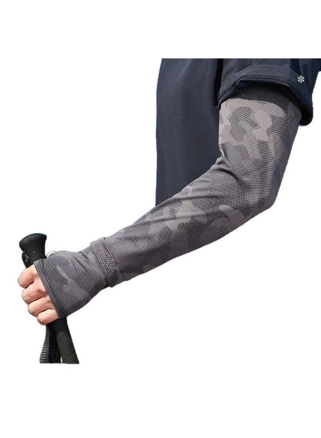 Goolsky 1Pair New Cooling Arm Sleeves Gloves for Women & Men - High Elastic Long Sports Sleeves for Summer, Cycling, Fishing, Outdoor - Compression Sleeves with Gloves - Ice Cold Sun Pratection Sleeves - Image 5