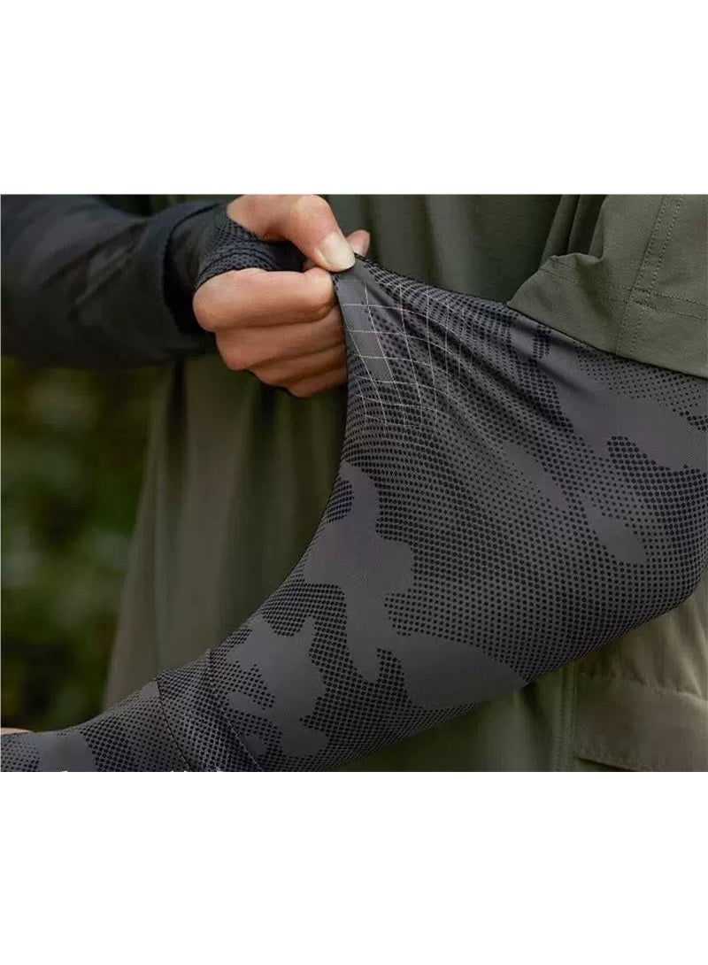 Goolsky 1Pair New Cooling Arm Sleeves Gloves for Women & Men - High Elastic Long Sports Sleeves for Summer, Cycling, Fishing, Outdoor - Compression Sleeves with Gloves - Ice Cold Sun Pratection Sleeves - Image 4