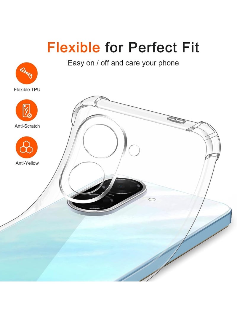 حافظة حماية شفافة  لموبايل Xiaomi Redmi A5 حافظة حماية رفيعة من البولي يوريثين الحراري المرن الناعم لهاتف Xiaomi Redmi A5، شفاف - Image 2