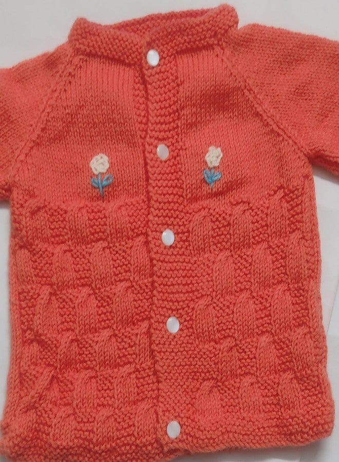 Cute Collection Woolen Light Weight Sweater for New Born Baby Boy and Girls | Sweater with Trouser, Cap and Pair of Socks Combo | Warm Clothes 6-9 Months Babies - Image 3