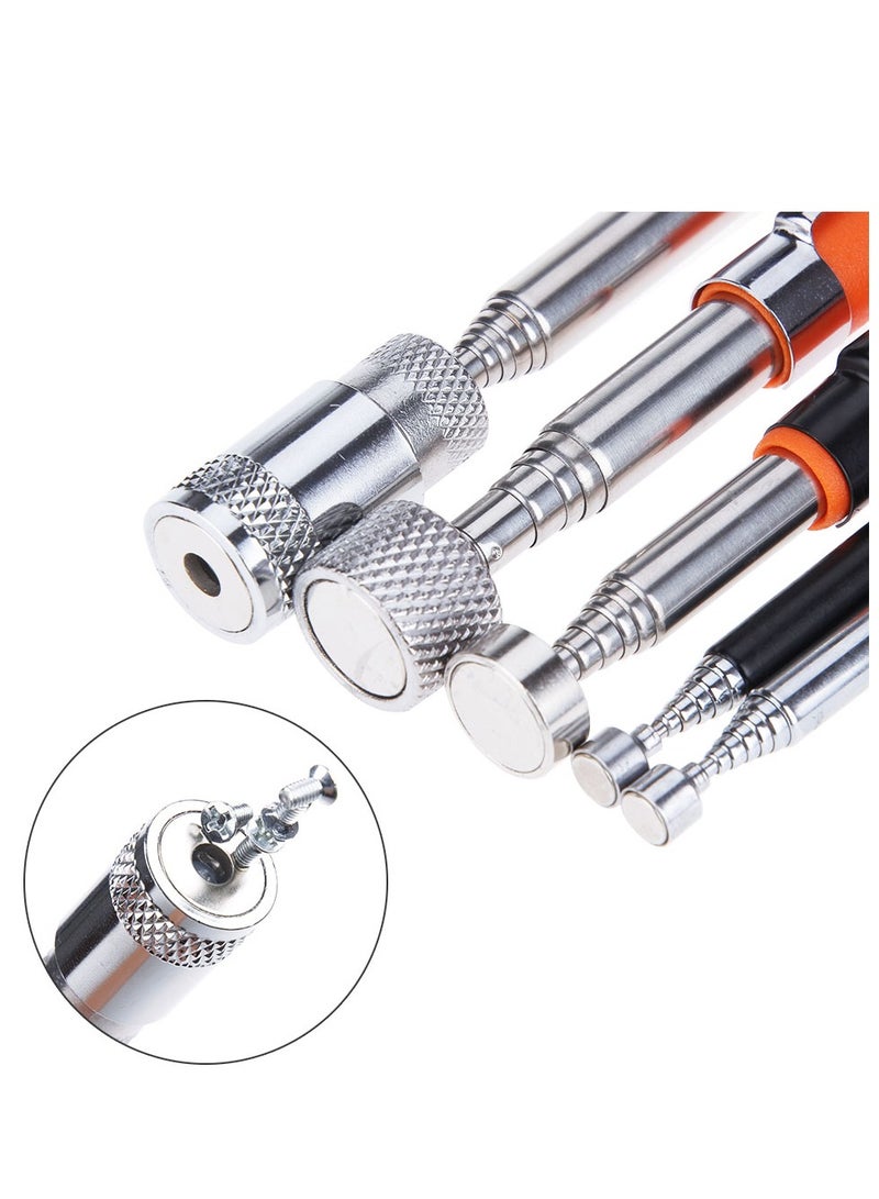AROAQ Telescoping Magnetic Pickup Tools, Extendable Grabber Mechanic Tools, Mini Portable Telescopic Magnetic Magnet Pen For Picking Up Nut Bolt Extendable Pickup Rod Stick, ( Black with Light ) - Image 2