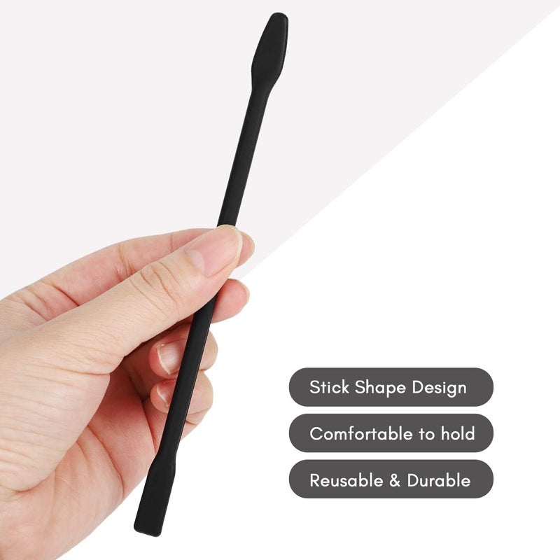 Gartful Store Black Silicone Stir Sticks Kit for Epoxy, 1pcs Silicone Spatula for Resin, 2pcs Large Silicone Stir Sticks, 4pcs Small Silicone Sticks, DIY Craft Tool for Mixing Resin, Paint, Liquid, Set of 7 - Image 3