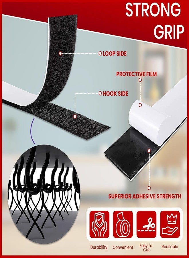 Delightbee Self Adhesive Hook and Loop Tape, Tapes, Mosquito net Mounting Tape For Office use, Photo Frames, Multipurpose double-sided Adhesive Hook Loop Tape for Crafting & Wall Hanging (Tape (25M x 25mm)) - Image 3