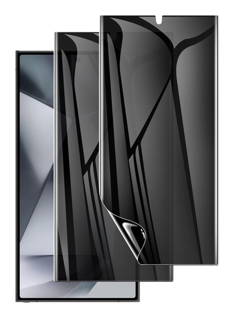ELTRAZONE 2-Pack Matte Hydrogel Anti-Spy Screen Protector for Galaxy S24 Ultra 6.8-Inch – Flexible, Touch-Sensitive, Durable Privacy Film, Full Coverage Anti-Fingerprint Protective Shield – Case Friendly, Bubble-Free, Easy Installation - Image 1