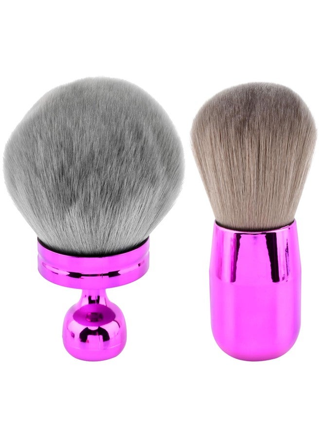 YOSINXU 2 Pack Extra Large Body Makeup Brush, Round Head Foundation Brush, Wide Round Head Kabuki Brush For Application Sunscreen Face& Back Makeup Brush, Wet&Dry Use - Image 1
