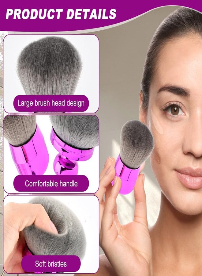 YOSINXU 2 Pack Extra Large Body Makeup Brush, Round Head Foundation Brush, Wide Round Head Kabuki Brush For Application Sunscreen Face& Back Makeup Brush, Wet&Dry Use - Image 5