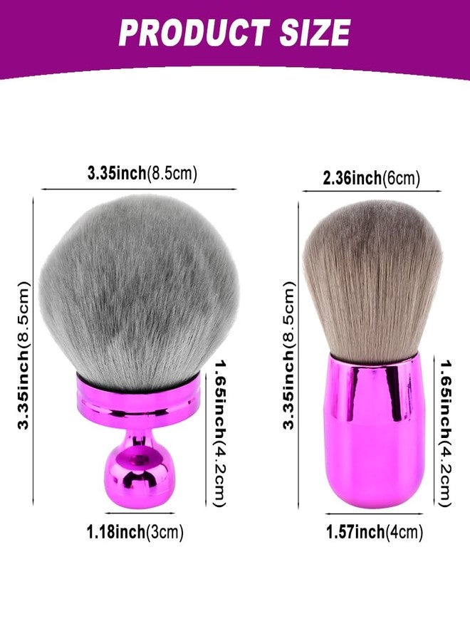 YOSINXU 2 Pack Extra Large Body Makeup Brush, Round Head Foundation Brush, Wide Round Head Kabuki Brush For Application Sunscreen Face& Back Makeup Brush, Wet&Dry Use - Image 2