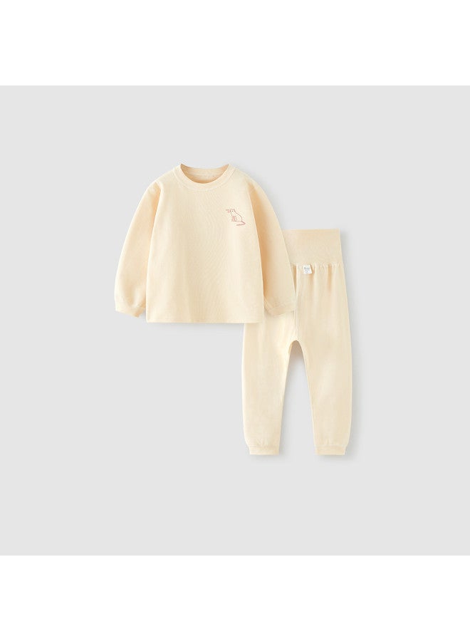Tongtai Children's Suit Spring And Autumn Baby Clothes Infant Shoulder-opening Top High-waist Belly-protecting Pants Home Underwear Pajamas - Image 2