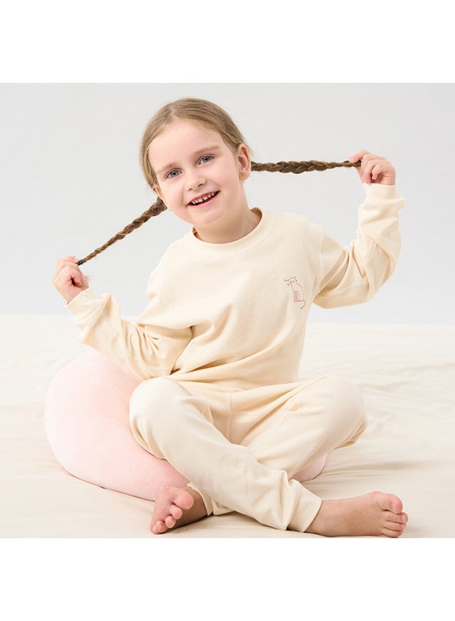 Tongtai Children's Suit Spring And Autumn Baby Clothes Infant Shoulder-opening Top High-waist Belly-protecting Pants Home Underwear Pajamas - Image 3