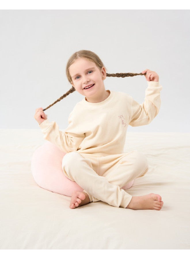 Tongtai Children's Suit Spring And Autumn Baby Clothes Infant Shoulder-opening Top High-waist Belly-protecting Pants Home Underwear Pajamas - Image 1