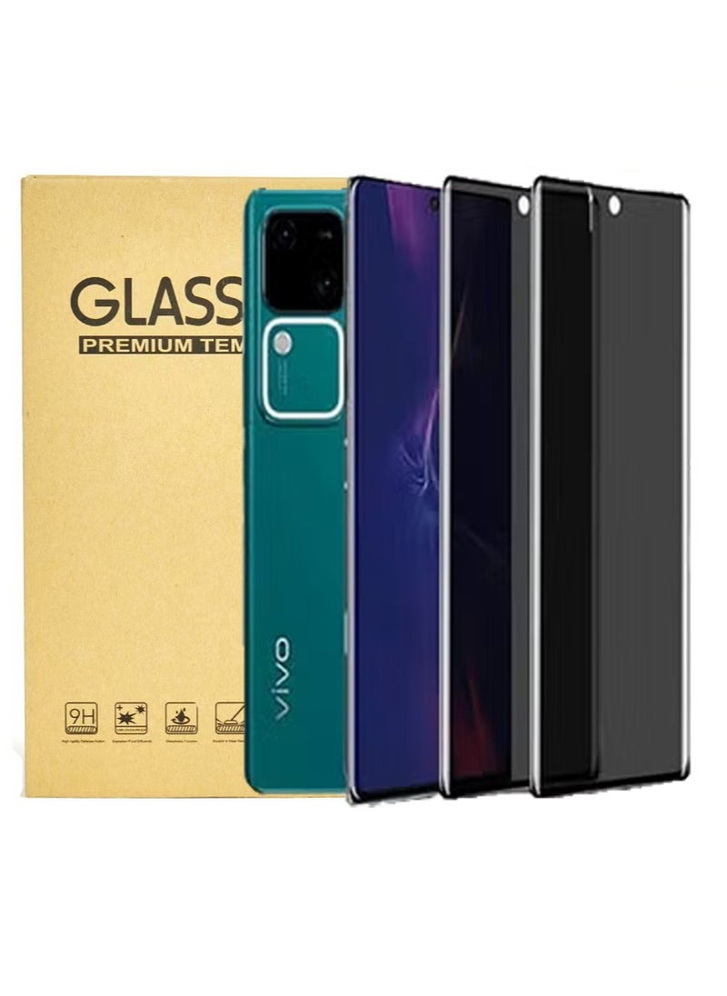 Generic (2 Pack) Vivo V30 Privacy Screen Protector,Support Fingerprint Unlock Screen Protector for Vivo V30,9H High hardness Tempered Glass Film,Anti-Scratch Case  - Image 1