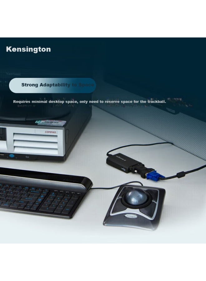 Kensington Trackball, Ergonomic Mouse, For Home Office Design And Drawing, Compatible With Asus, Lenovo, Shen Zhou, Hp, Apple, Wired Silver-gray Square Trackball K64325 - Image 2