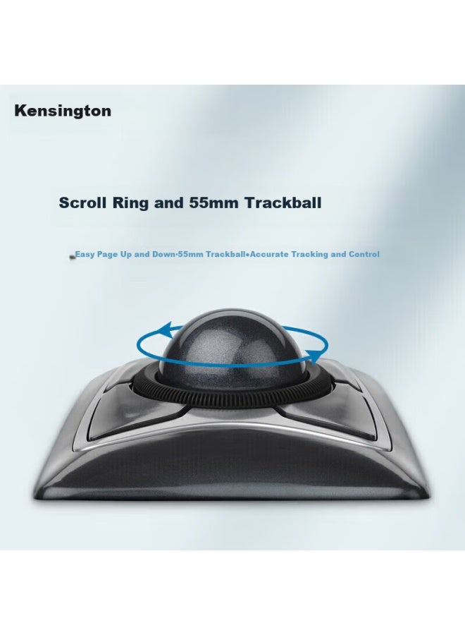 Kensington Trackball, Ergonomic Mouse, For Home Office Design And Drawing, Compatible With Asus, Lenovo, Shen Zhou, Hp, Apple, Wired Silver-gray Square Trackball K64325 - Image 3