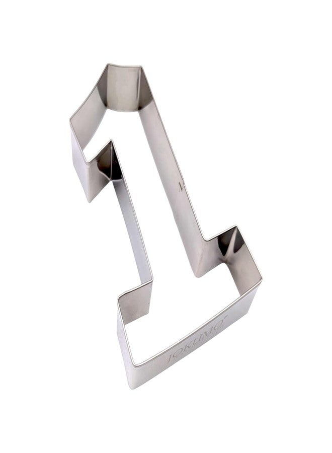 JOKUMO 1 Number One Shape Cookie Cutter 4” Birthday Letter Cookie Cutter Mold- 18/0 Stainless Steel - Image 3