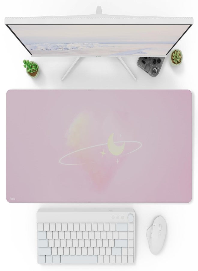 Pixio Mouse Pads - 36 x 16 inch XXL Celestial Love Pink Multifunctional Large Desk Mats for Gaming, Office, Desktop Anti-Slip Waterproof Washable Computer Mouse Mat - Image 1