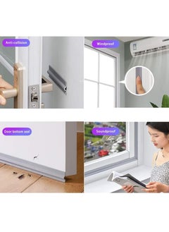 RATSAW 4 Meters Self Adhesive PU Foam Window Weather Seal Strip Soundproof Pest-proof Windproof Dust-proof Door Seal Strip White  - Image 4