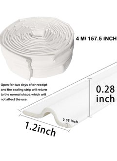 RATSAW 4 Meters Self Adhesive PU Foam Window Weather Seal Strip Soundproof Pest-proof Windproof Dust-proof Door Seal Strip White  - Image 3
