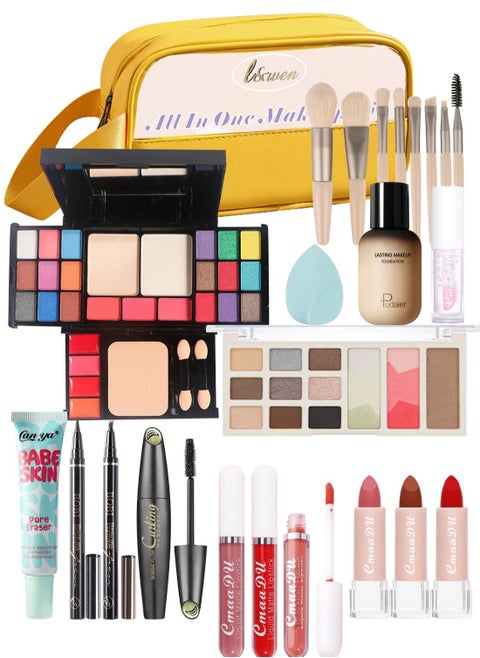 All in One Makeup Kit for Women Full Kit Multipurpose Essential Portable High-Quality Professional Makeup Gift Set Including All You Need for Makeup for Beginners and Professionals