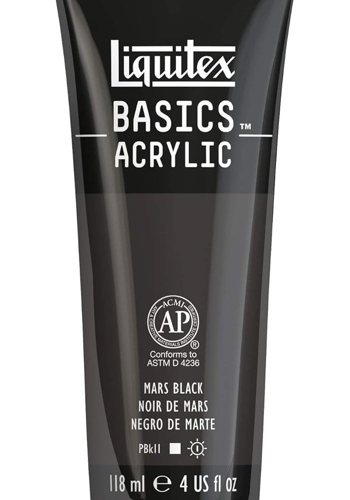 Liquitex BASICS Acrylic Paint - 4oz Tube in Mars Black - Image 1