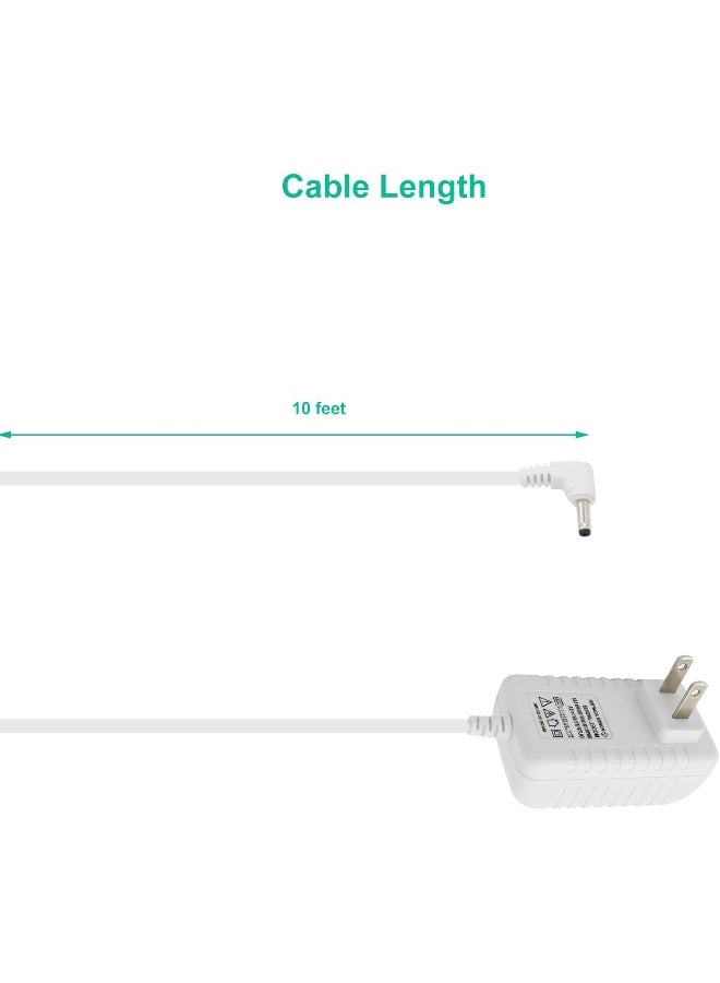 PDEEY شاحن مراقب الأطفال PDEEY بطول 10 أقدام ل HelloBaby HB30، HB66، HB50، HB6550، ANMEATE SM24، SM935E - Image 2