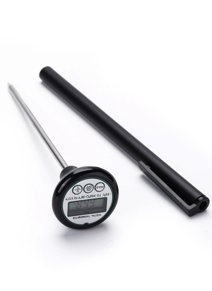 إلفسا مقياس حرارة الماء والقهوة والطعام والحليب أسود طول 120mm  - Image 2