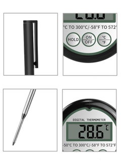 ELFSA Thermometer Kitchen Suitable for Milk Coffee and Water Black Length 120mm  - Image 5