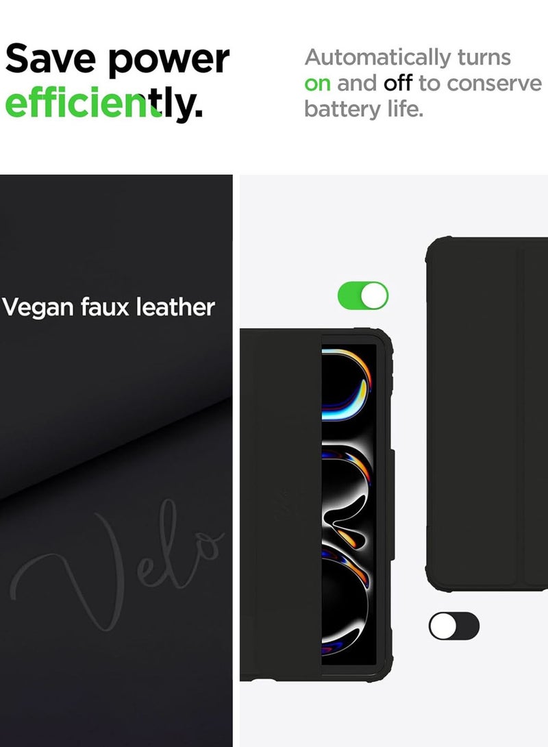 Spigen Air Skin Pro for iPad Pro 11 inch Case Cover M5/M4 (2025-2024) with Detachable Magnetic Cover, Transparent Back and Pencil Holder - Black - Image 5