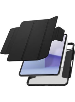 Air Skin Pro for iPad Pro 11 inch Case Cover (2024) M4 with Detachable Magnetic Cover, Transparent Back and Pencil Holder - Black