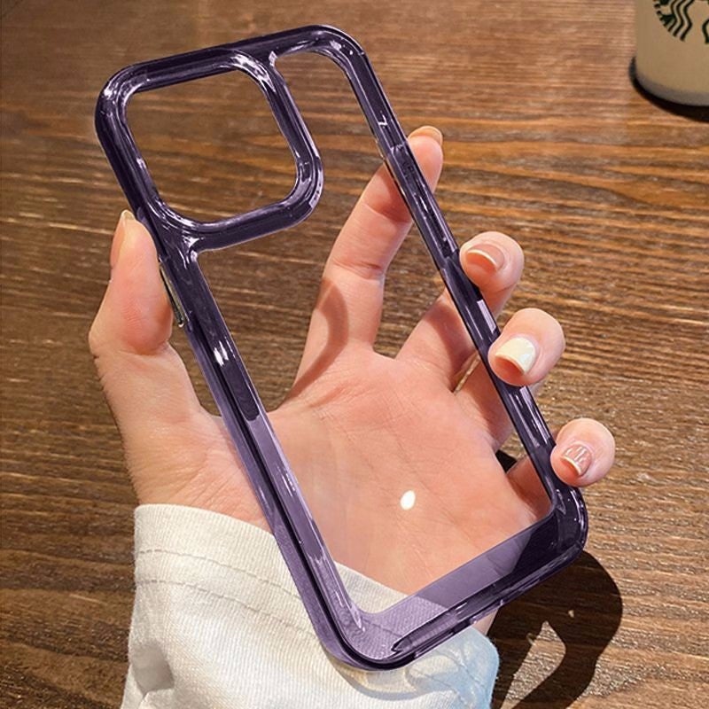 Space Shell Second Generation Electroplating Button Suitable for Iphone17Promax Mobile Phone Case Apple 16 Transparent 14 Hard 15 Shell - Image 1