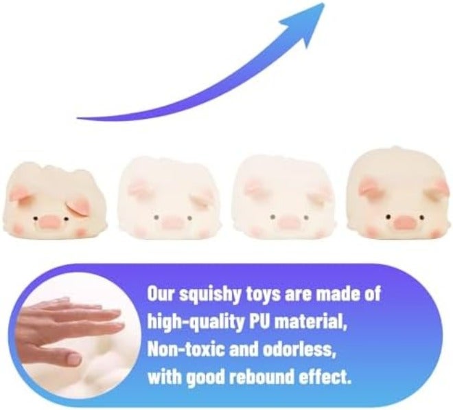 Anboor 4.3" Squishy Toy - Shy Pig, Kawaii Soft Stress Relief for Kids & Adults - Image 5