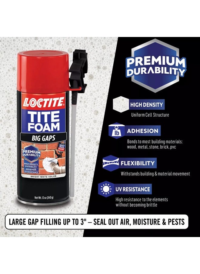Loctite Loctite Tite Foam PU sealant(White), Expanding Foam for large gaps filling, keeps dust and pests aways, DIY dries fast, waterproof no shrinkage easy application doors PVC pipe bathroom, AC ducts 340g  - Image 4