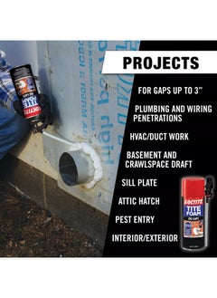 Loctite Loctite Tite Foam PU sealant(White), Expanding Foam for large gaps filling, keeps dust and pests aways, DIY dries fast, waterproof no shrinkage easy application doors PVC pipe bathroom, AC ducts 340g  - Image 3