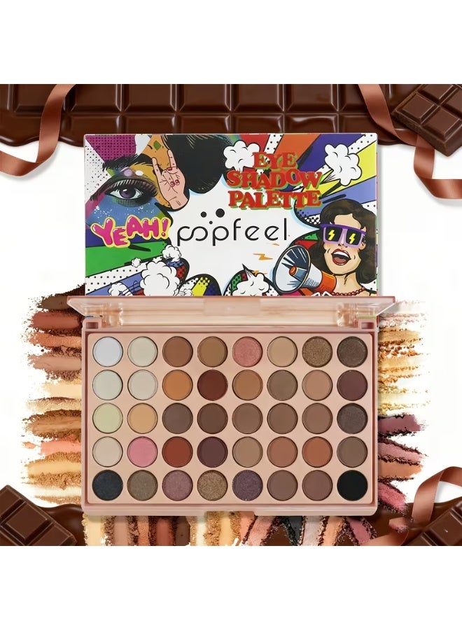 40 Colors Professional Eyeshadow Palette - Highly Pigmented Matte & Shimmer Earth Tones