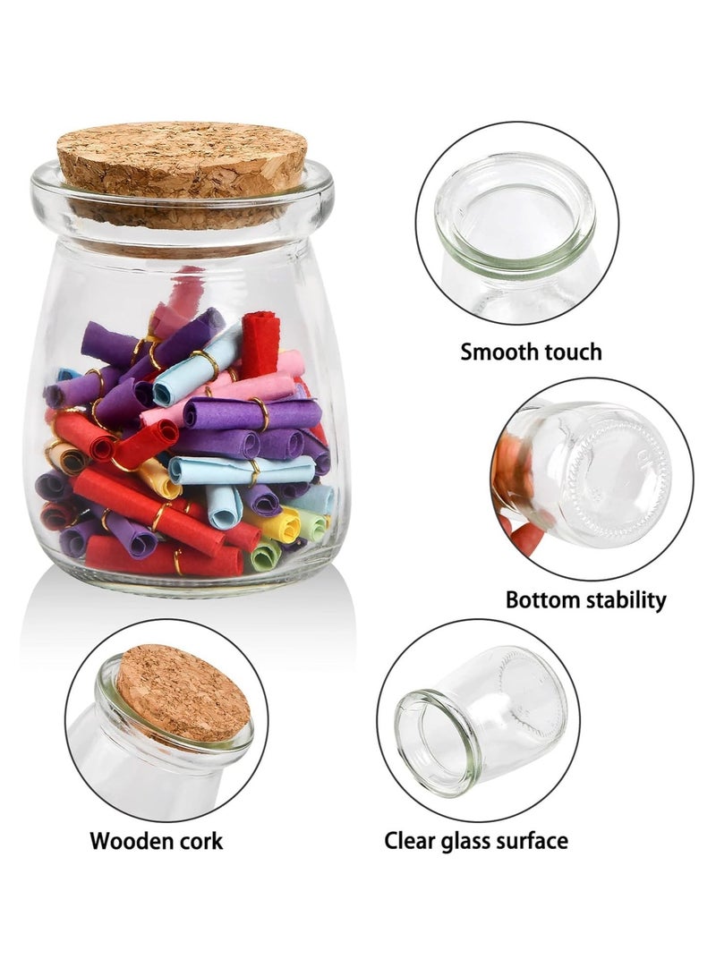 DIOTTI 10 Pack Glass Favor Jars with Cork Lid, 3.4 oz Small Glass Pudding jar Bottles for Wedding Favor, Baby Shower, Party Favor, Gift Jars for Candy, with Label Tags and String - Image 2