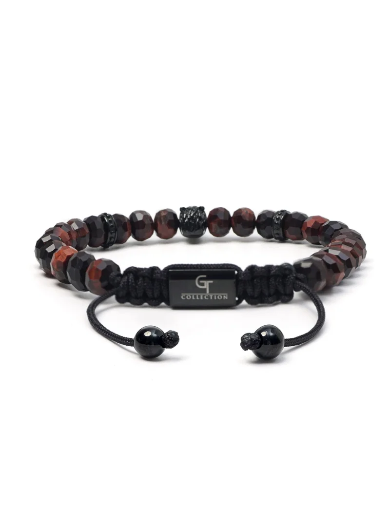 Lunnora red Red Tiger Eye Natural Stone Bead Bracelet with Black Arabian Horse – Bracelet for Men, Men’s Bracelet, Gifts for Men, Bracelets for Men – 100% Natural, Adjustable One Size Fits All for Men | Best Price UAE