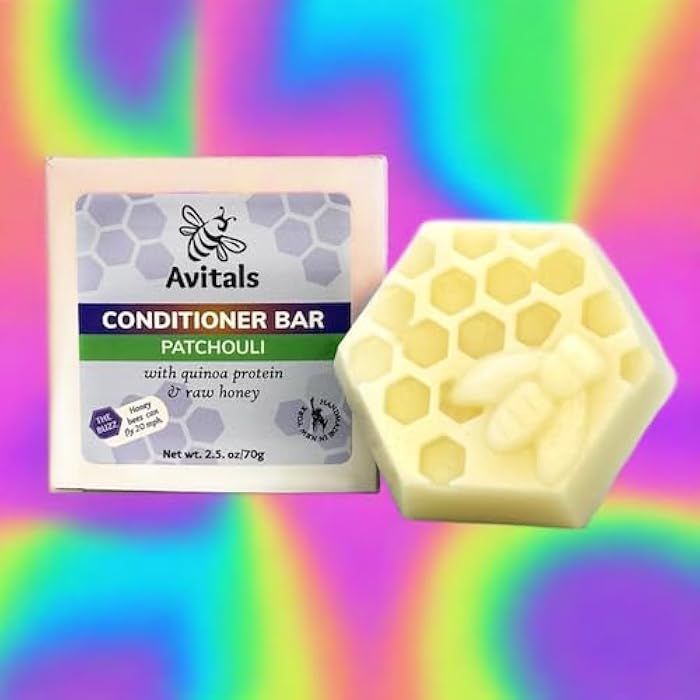 Avitals Patchouli Conditioner Bar – Quinoa Protein & Honey – Handmade in FLX - Image 2